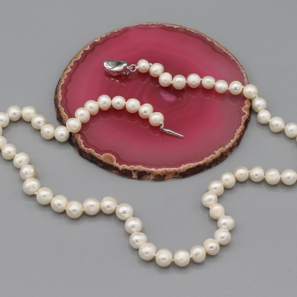 Jewelry necklace pearl freshwater 17.5" long elegance elegant classy fashion new